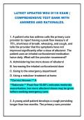 2026 LATEST COMPLETE WGU D118 EXAM&vert;ACTUAL EXAM WITH CORRECT EXPLAINED ANSWERS&period; GUARANTEED EXAM EXCELLENCE