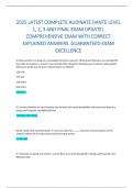 2025 LATEST COMPLETE AUDINATE DANTE LEVEL 1&comma; 2&comma; 3 AND FINAL EXAM UPDATE&vert; COMPREHENSIVE EXAM WITH CORRECT EXPLAINED ANSWERS&period; GUARANTEED EXAM EXCELLENCE