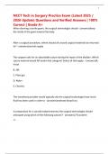 NCCT Tech in Surgery Practice Exam &lpar;Latest 2025 &sol; 2026 Update&rpar; Questions and Verified Answers &vert; 100&percnt; Correct &vert; Grade A&plus;