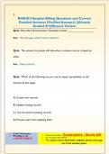 RHB303 Hospital Billing Questions and Correct  Detailed Answers &lpar;Verified Answers&rpar; &vert;&vert;Already  Graded A&plus;&vert;&vert;Newest Version