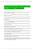 BFIN 300 EXAM QUESTIONS WITH ALL CORRECT ANSWERS 