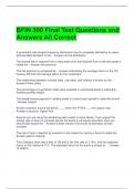  BFIN 300 Final Test Questions and Answers All Correct 
