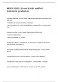 HDFS 1500- Exam 3 with verified solutions graded A&plus;
