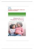 Test Bank For Maternity and Pediatric Nursing, 5th Edition By Susan Ricci; Theresa Kyle; Susan Carman| 9781496386090| All Chapters| LATEST
