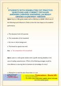 STUDENTS WITH DISABILITIES CST QUESTIONS AND CORRECT DETAILED ANSWERS &lpar;VERIFIED ANSWERS&rpar; &vert;&vert;ALREADY GRADED A&plus;&vert;&vert;NEWEST VERSION