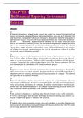 CHAPTER 1 The Financial Reporting Environment Solutions 2024 to 2025 Grade A&plus;