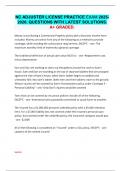 NC ADJUSTER LICENSE PRACTICE EXAM 2025-2026&period; QUESTIONS WITH LATEST SOLUTIONS&period;  A&plus; GRADED&period;