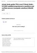 Actual study guide&colon; PGA Level 3 Study Guide - 3&period;0 2025 update&vert;comprehensive questions and verified answers &lpar;complete solutions&rpar; GRADE A&plus;&excl;&excl;