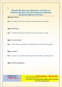 Wealth Management Questions and Correct  Detailed Answers &lpar;Verified Answers&rpar; &vert;&vert;Already  Graded A&plus;&vert;&vert;Newest Version