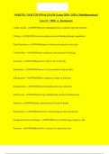 NUR2755 &sol; NUR 2755 FINAL EXAM &lpar;Latest 2024 &sol; 2025&rpar;&colon; Multidimensional Care IV &sol; MDC 4 - Rasmussen