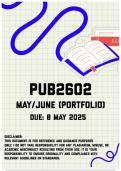 PUB2602 May&sol;June &lpar;Portfolio&rpar; &vert; Due 8 May 2025