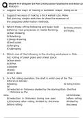 ENGM 445 Chapter 18 Part 2 Discussion Questions and Example Problem and answers verified to pass