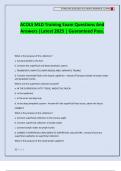 ACOLS MLD Training Exam Questions And Answers &vert;Latest 2025 &vert; Guaranteed Pass&period;