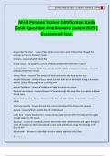 AFAA Personal Trainer Certification Study Guide Questions And Answers &vert;Latest 2025 &vert; Guaranteed Pass&period;