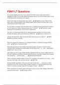FDNY LT  Questions And Answers With Verified Study Solutions Rated A&plus;