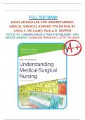 Test Bank for Davis Advantage for Understanding Medical-Surgical Nursing&comma; 7th Edition&comma; by Linda S&period; Williams&comma; Paula D&period; Hopper&period; &vert; 9781719649193 &vert;All Chapters &lpar;1-57&rpar; LATEST