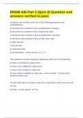 ENGM 445 Part 2 &lpar;Quiz 3&rpar; Question and answers verified to pass