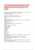 TCFP FIRE INVESTIGATOR TEST &sol;FIRE INVESTIGATOR -MASTER FOR TCFP EXAM 2025&sol;2026 QUESTIONS WITH COMPLETED SOLUTIONS&period;
