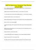 NAVTA Veterinary Assistant Test Review solved 100&percnt;