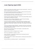 Loan Signing Agent-NNA Questions with Solutions and Answers