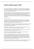 Notary Signing Agent 2025 Questions and Answers 100&percnt; Correct