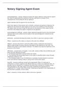Notary Signing Agent Exam Questions and Answers 100&percnt; Correct