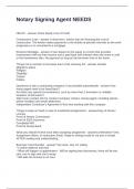Notary Signing Agent NEEDS Questions and Answers Correct