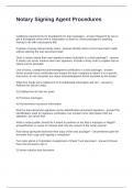 Notary Signing Agent Procedures Questions with Solutions