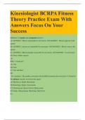 Kinesiologist BCRPA Fitness Theory Practice Exam With Answers Focus On Your Success