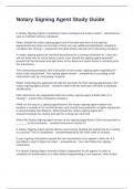 Notary Signing Agent Study Guide Questions with Correct Answers