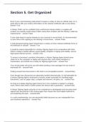 Section 5&period; Get Organized Questions and Answers Correct