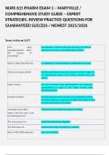 NURS 615 PHARM EXAM 1 &ndash; MARYVILLE &sol; COMPREHENSIVE STUDY GUIDE &ndash; EXPERT STRATEGIES&comma; REVIEW PRACTICE QUESTIONS FOR GUARANTEED SUCCESS &sol; NEWEST 2025&sol;2026  Terms in this set &lpar;147&rpar; How does hypoalbuminemia affect the process of prescribing&quest;&Tab;Low albumin &equals; more 