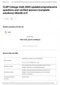 CLEP College Math 2025 update&vert;comprehensive questions and verified answers &lpar;complete solutions&rpar; GRADE A&plus;&excl;&excl;