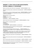 DERM 1-3 &lpar;NU 674&rpar; EXAM QUESTIONS WITH COREECT ANSWERS&period;