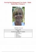 Post-Op Pain Management Case Study &ndash; Sheila Dalton &lpar;Day of Surgery&rpar;