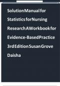   solution manual for statistics for nursing research a workbook for evidence based practice 3rd edition susan grove daisha &period;All Chapters&period;Complete guideTest Bank