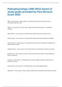 Pathophysiology C805 WGU based of study guide provided by Pam Borsum Exam 2025