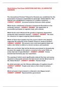 World History Final Exam QUESTIONS AND WELL ELABORATED  ANSWERS