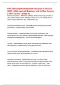 FTCE ESE Exceptional Student Education K-12 Exam &lpar;2025 &sol; 2026 Update&rpar; Questions and Verified Answers &vert; 100&percnt; Correct &vert; Grade A&plus;