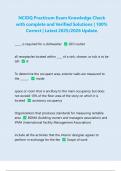 NCIDQ Practicum Exam Knowledge Check with complete and Verified Solutions &vert; 100&percnt; Correct &vert; Latest 2025&sol;2026 Update&period;