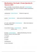 Biochemistry Test bank 1 Exam Question & Answers 2025&period;docx