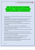 C954 - MS-ITM Information Technology Management &ndash; PQGC Exam Questions And Answers &vert;Latest 2025 &vert; Guaranteed Pass&period;