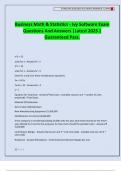 Business Math & Statistics - Ivy Software Exam Questions And Answers &vert;Latest 2025 &vert; Guaranteed Pass&period;