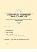 NYS TOW TRUCK ENDORSEMENT PRACTICE TEST 2025 WITH GUARANTEED ACCURATE ANSWERS