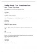 Engine Repair Final Exam Questions And Actual Answers&period;