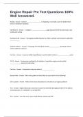 Engine Repair Pre Test Questions 100&percnt; Well Answered&period;