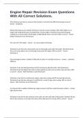 Engine Repair Revision Exam Questions With All Correct Solutions&period;