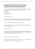 Engine Repair Study Guide Exam Questions And Actual Answers&period;