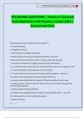 CPA BOARD QUESTIONS - Theory of Accounts Exam Questions And Answers &vert;Latest 2025 &vert; Guaranteed Pass&period;