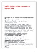 ASPPH Practice Exam Questions and answers 2025&period;